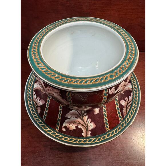 VTG Oriental Moriage Fish Planter & Tray Set Beautiful Intricate Moriage Design - Picture 2 of 12
